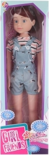 Walking doll brunette 80 cm