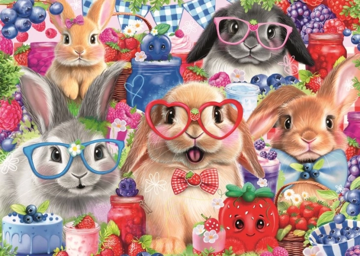 RAVENSBURGER puzzle Bunnies and Forest Fruit 35 pieces