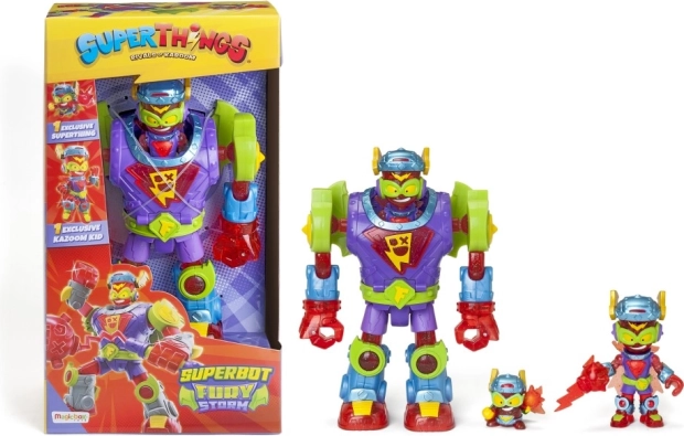 robotic figure SuperThings Superbot Fury Storm with accessories