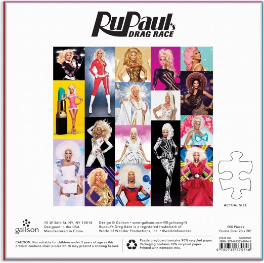 Pestrobarevná koláž pro fanoušky RuPaul