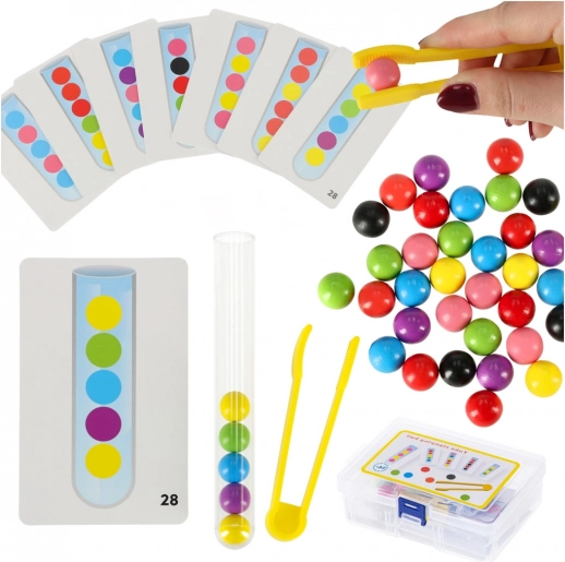 Montessori edukativna igra s obojenim kuglicama