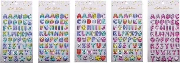 Glitter alfabetstickers 23 × 11 cm