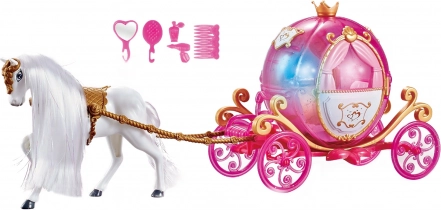 Horse and Pink Carriage with Music and Lights