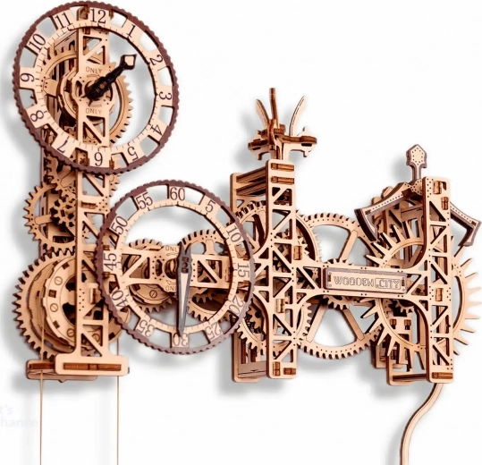 Steampunk Wall Clock 3D Puzzle by Wooden City