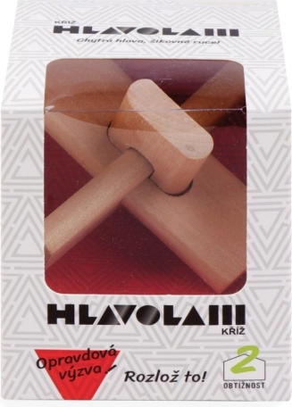 Dřevěný hlavolam Kříž
