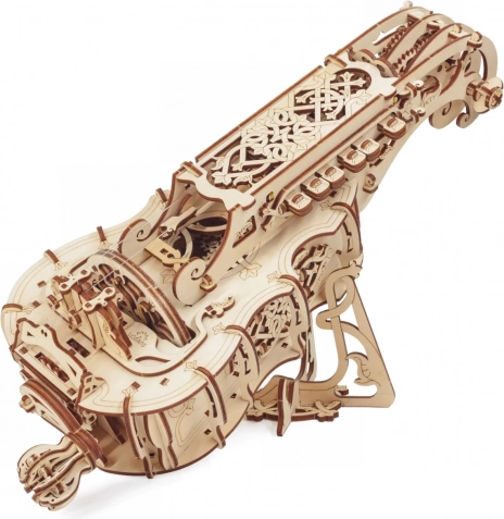 Vielle à roue mécanique en bois Ugears – kit de construction