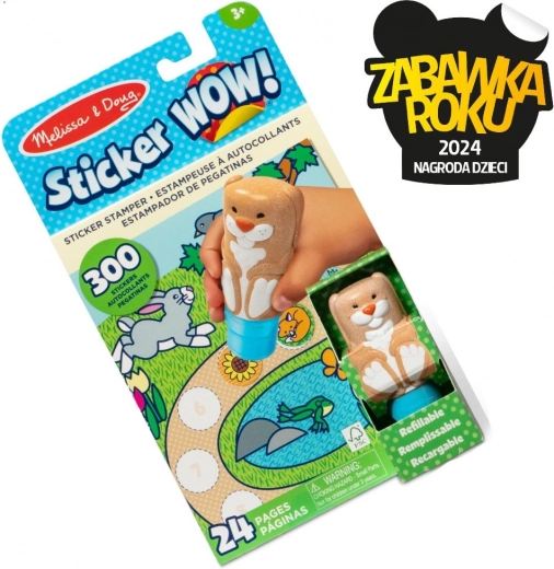 Sticker WOW! Bunny with Stamps