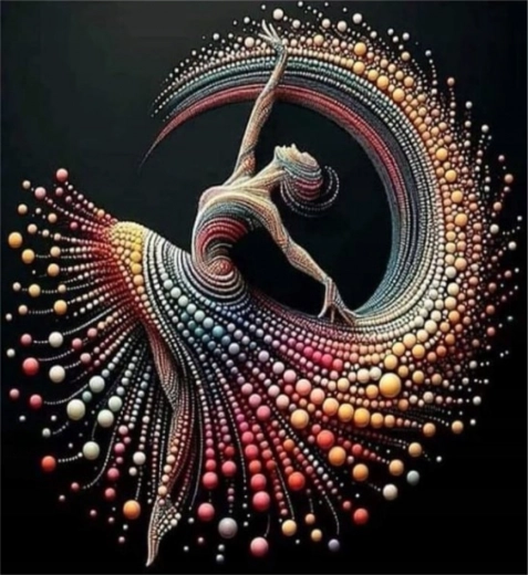 Peinture diamant La Danseuse de perles 30 × 40 cm