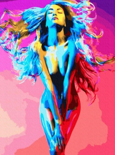 Diamond Painting – Woman Awash in Colors 30 × 40 cm