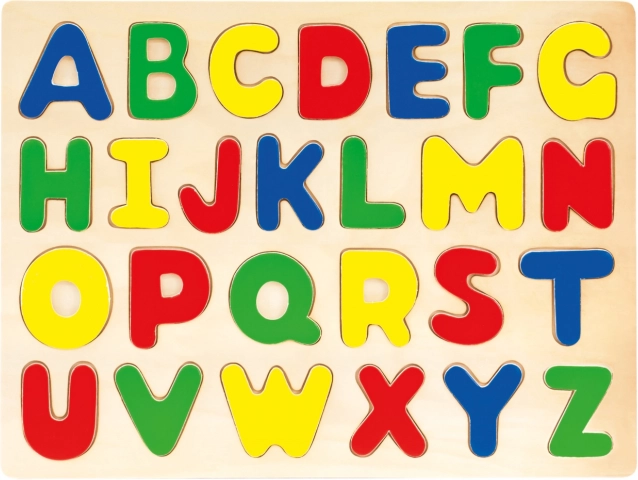 Wooden Inserting Puzzle Alphabet for Kids Bino