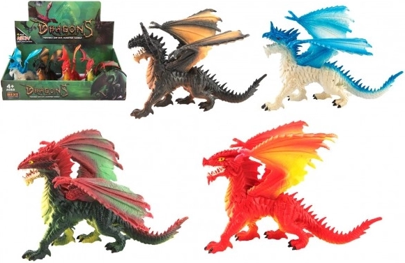plastic dragon figure 20 cm – 4 types in box