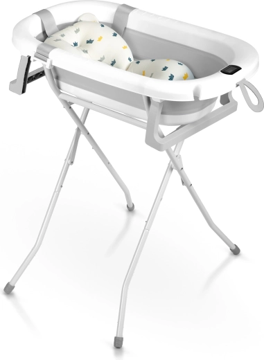 Elektronisk termometer og prop med varm‑vandsindikator