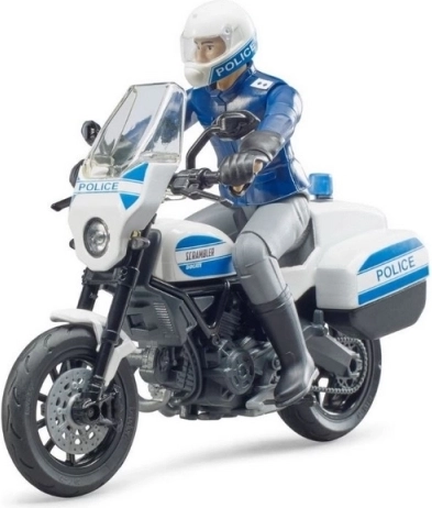 Bruder Police Motorcycle Ducati Scrambler with Rider