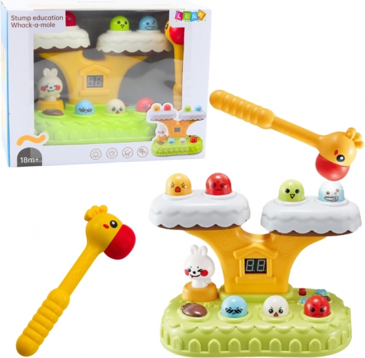 Interactive Whack‑a‑Mole Game for Kids with Melodies and 7 Speeds