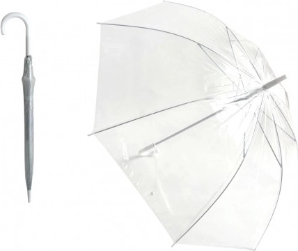 Parapluie de mariage transparent en plastique/métal 82 cm