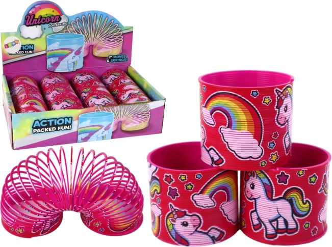 Iconic Pink Spring with Unicorn Motif