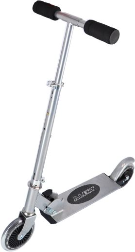 Monopattino pieghevole in alluminio con manopole in foam, freno a pedale e portata 50 kg