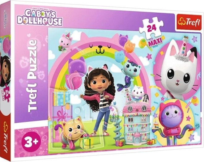 Trefl Maxi Puzzle 24 Pieces GABBY'S DOLLHOUSE – Happy Gabby