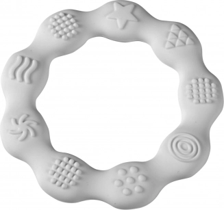 silicone teether ring – white