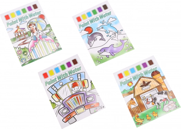 creative painting set with watercolors – 6 colors and brush