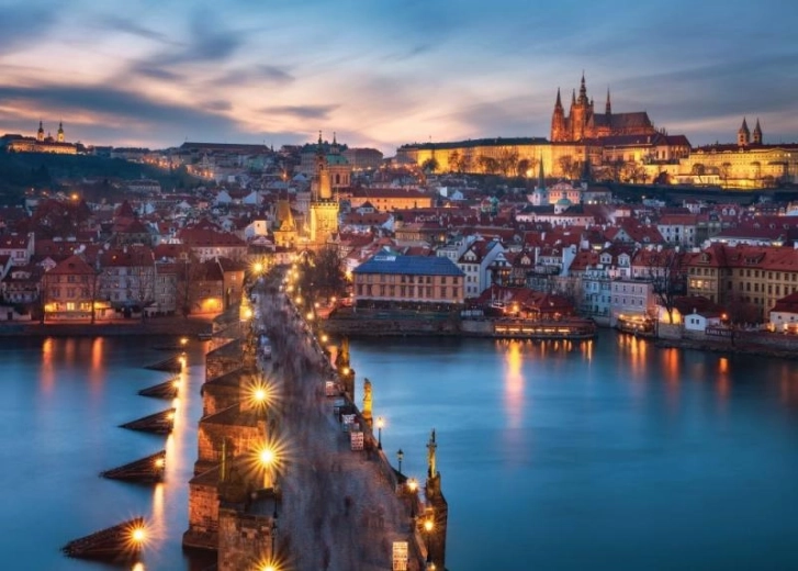 Puzzle Prága éjjel 1000 darabos Ravensburger