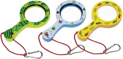 Wooden kids’ magnifying glass Goki – 1 pc, assorted colors