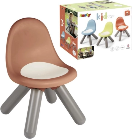 Sedia per bambini in plastica riciclata, colore mattone