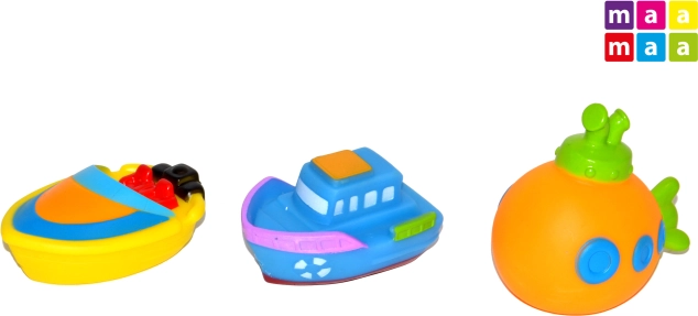 Set of Rubber Boats for Babies, 3 pcs