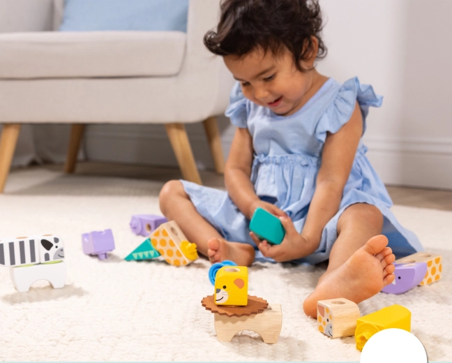 Large wooden pieces for little hands