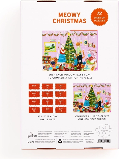 12 delen, één puzzel van 500 stukjes