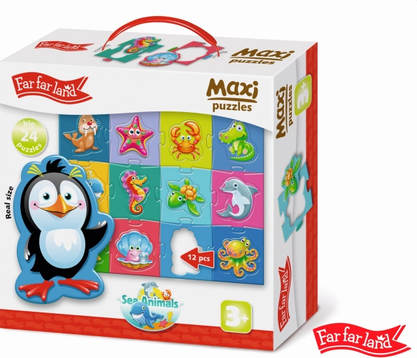 Far Far Land maxi puzzle Sea Animals 24 pieces