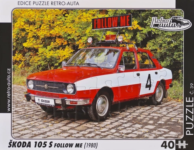 Retro Puzzle Škoda 105 S Follow Me 40 pieces