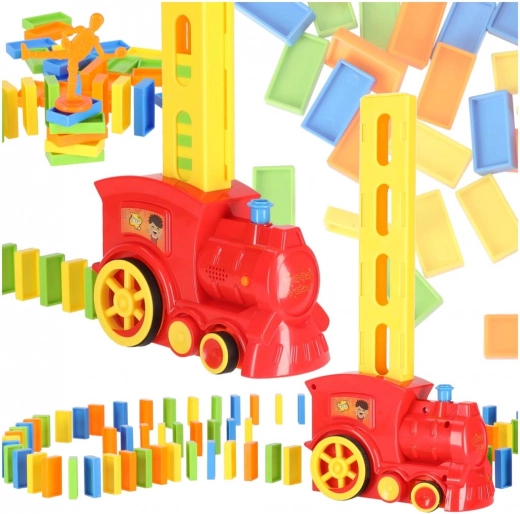 Interactive Train Laying Dominoes, 80 Pieces – Locomotive
