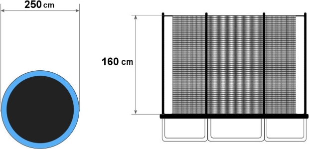 Univerzální padnutí pro 8 ft trampolíny