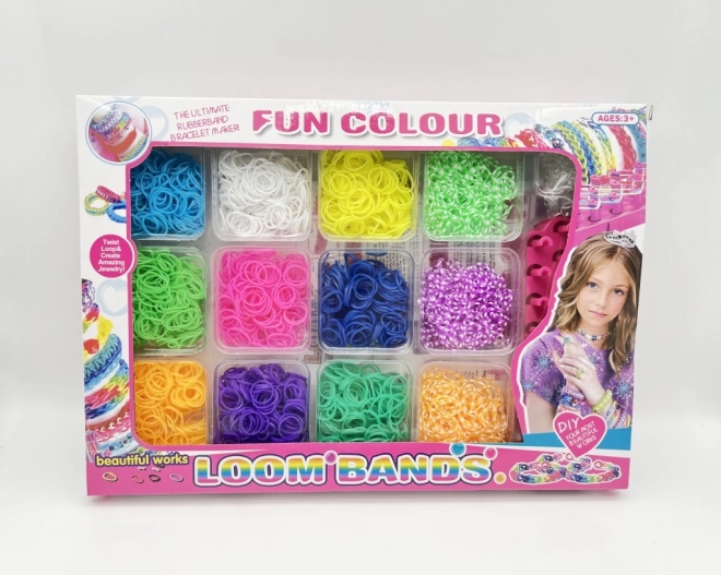 Set creativo per la realizzazione di braccialetti Loom Band 2400 pz