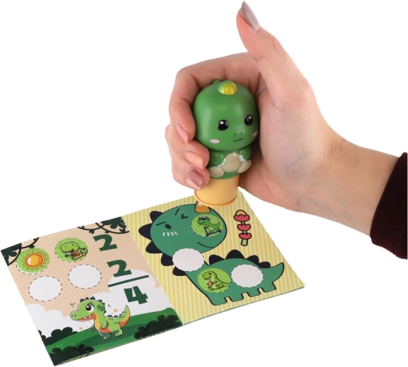 Timbro ergonomico con motivo di dinosauro