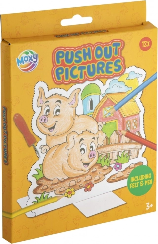 Punch-out Pictures with Farm Theme