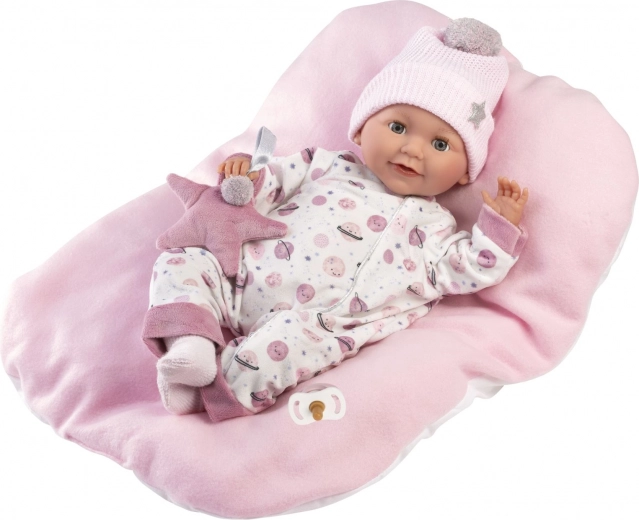 Blinking realistic baby doll Llorens with sounds 42 cm