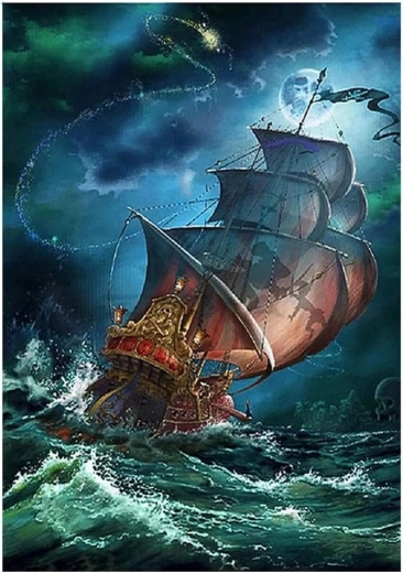 Diamond Painting Sailboat in a Storm 30x40 cm