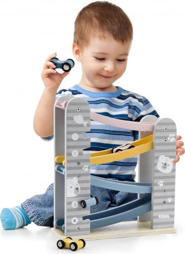 Wooden Racing Track for Toy Cars VIGA PolarB