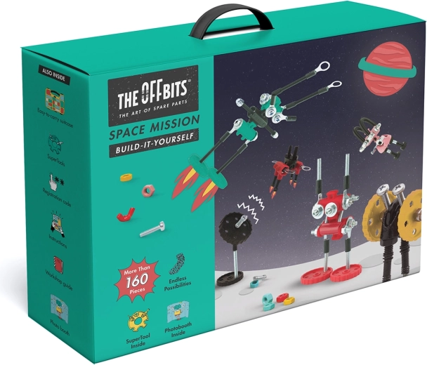 Confezione portatile con manico e oltre 160 pezzi