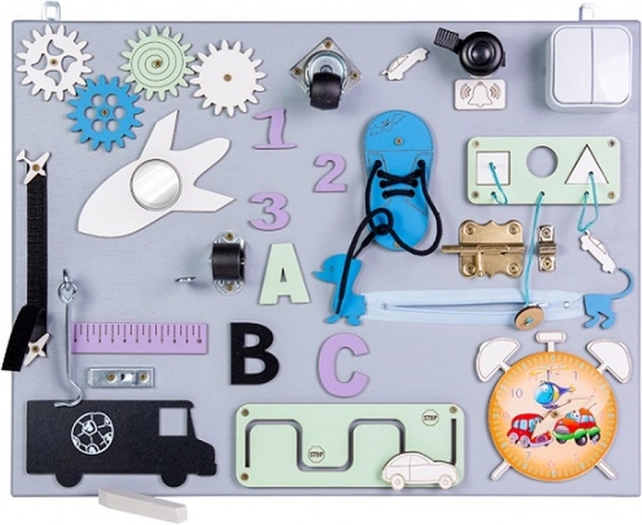 Wooden Busy and Sensory Board 50 × 37.5 cm