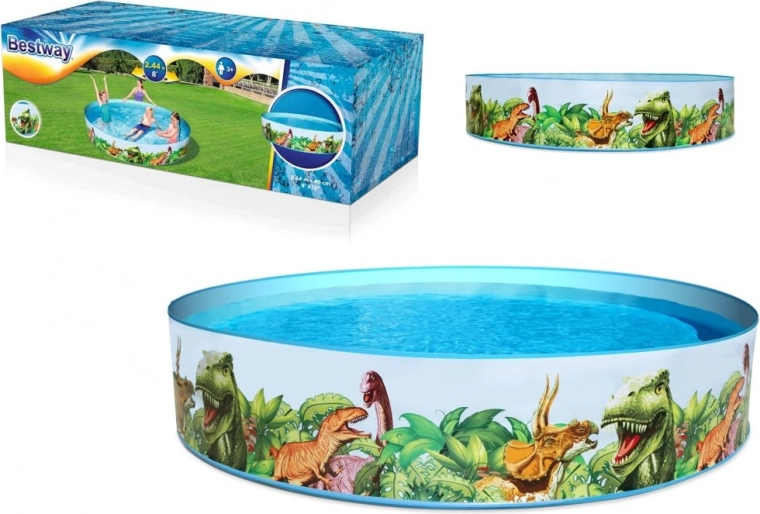 Piscine de jardin pour enfants dinosaures 244 × 46 cm BESTWAY