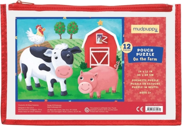 Mudpuppy Puzzle On the Farm 12 Pieces