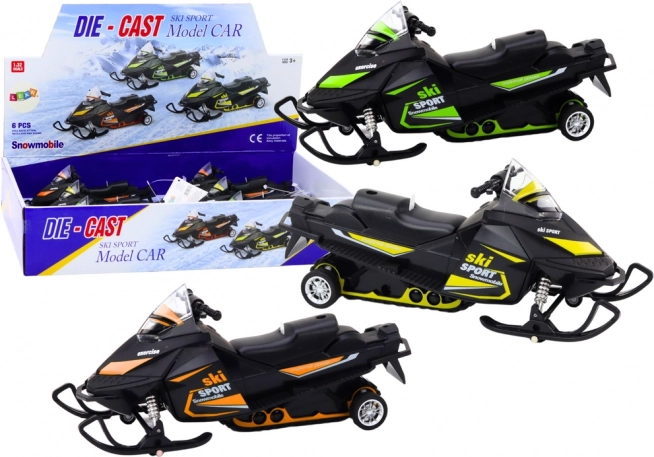 1:34 Friction-Powered Snowmobile with Lights and Sounds