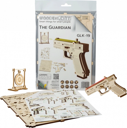 WOODEN 3D Puzzle Gun WOODEN CITY Guardian GLK-19