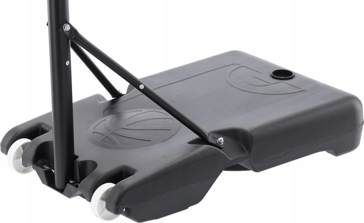 Stable fillable base with wheels