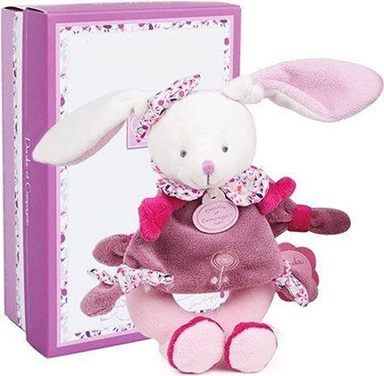 Coffret cadeau Hochet en peluche lapin