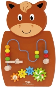 Wooden activity board horse - VIGA Montessori