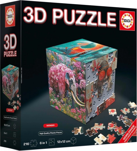 3D Puzzle Cube Wonder 216 Pieces EDUCA